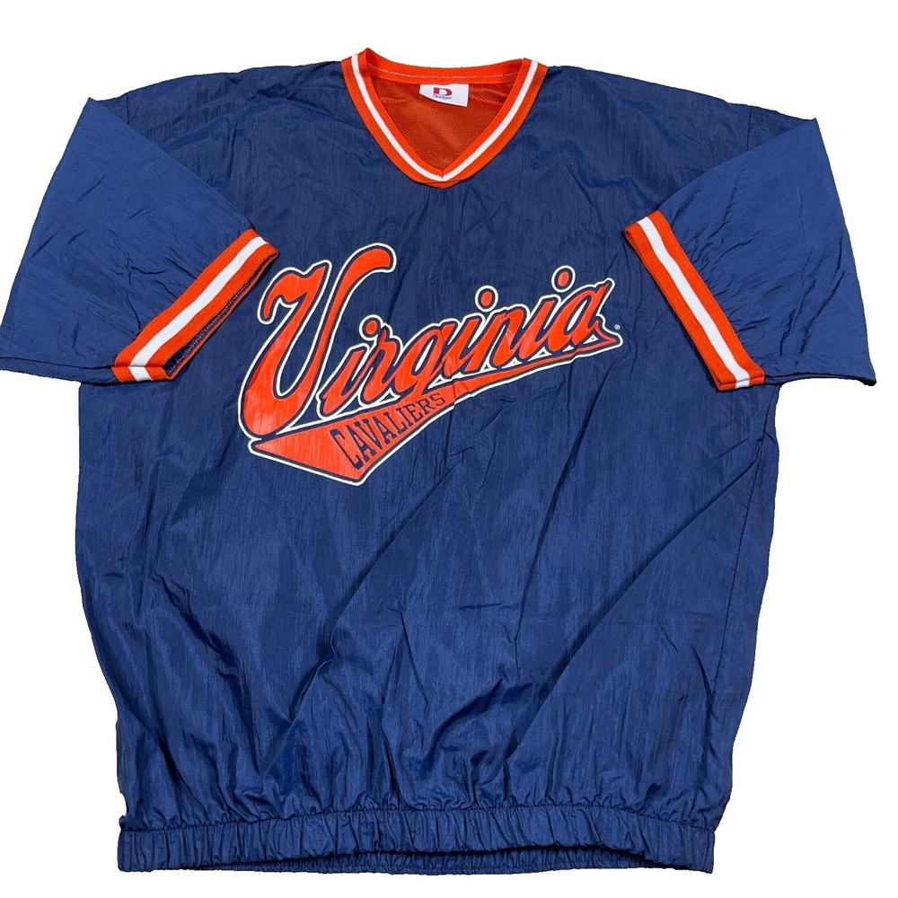 Vintage Virginia Cavaliers Jacket Men Large Windbreaker Short Sleeve 80s 90s UVA